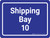 Shipping Bay 10 Blue Landscape - Wall Sign