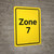 Zone 7 Yellow Portrait - Wall Sign