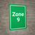 Zone 9 Green Portrait - Wall Sign