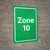 Zone 10 Green Portrait - Wall Sign