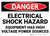 Danger: Electrical Shock Hazard High Voltage Power Sources - Wall Sign