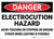 Danger: Electrocution Hazard Avoid Touching - Wall Sign