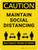 Caution: Maintain Social Distancing - 6 ft Distance From Others Portrait - Wall Sign