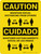 Caution: Maintain Social Distancing From Others - 6 ft Bilingual Spanish Portrait - Wall Sign