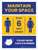 Maintain Your Space - Stay 6 Feet Apart/Please Wear Face Covering Portrait - Wall Sign