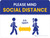 School Safety: Please Mind Social Distance/6 ft Apart Landscape - Wall Sign