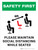 Safety First: Please Maintain Social Distancing While Seated Portrait - Wall Sign