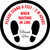 Please Stand 6 Ft/2 m Apart When Waiting in Line - Thank You with Icon Circular - Floor Sign