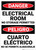 Danger: Electrical Room No Storage Permitted Bilingual Spanish - Wall Sign