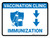 Vaccination Clinic Immunization Down Arrow Blue Landscape - Wall Sign