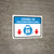 Covid-19 Vaccination Clinicdown Arrow Blue Landscape - Wall Sign