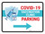 Covid-19 Vaccination Clinic Parking Right Arrow Landscape - Wall Sign