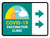Covid-19 Vaccination Clinic Right Arrow Green Landscape - Wall Sign