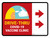 Drive Thru: Covid-19 Vaccine Clinic Right Arrow Red Landscape - Wall Sign