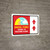 Drive Thru: Covid-19 Vaccine Clinic Up Arrow Red Landscape - Wall Sign