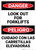 Danger: Lift Truck Forklifts Bilingual Spanish - Wall Sign