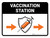 Vaccination Station Right Arrow Landscape - Wall Sign