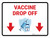 Vaccine Drop Off Down Arrow V3 Landscape - Wall Sign