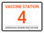 Vaccine Station 4 - Maintain Social Distancing/Wear a Face Mask Landscape - Wall Sign