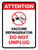 Attention: Vaccine Referigerator - Do Not Unplug Portrait - Wall Sign