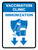 Vaccination Clinic: Immunization Down Arrow Blue Portrait - Wall Sign
