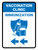 Vaccination Clinic: Immunization Left Arrow Blue Portrait - Wall Sign
