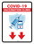 Covid-19 Vaccination Clinic Down Arrow Red Portrait - Wall Sign