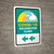 Covid-19 Vaccination Clinic Left Arrow Green Portrait - Wall Sign