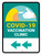 Covid-19 Vaccination Clinic Left Arrow Green Portrait - Wall Sign
