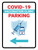 Covid-19 Vaccination Clinic Parking Left Arrow Portrait - Wall Sign