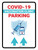 Covid-19 Vaccination Clinic Parking Up Arrow Portrait - Wall Sign