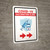 Covid-19 Vaccination Clinic Right Arrow Red Portrait - Wall Sign