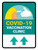 Covid-19 Vaccination Clinic Up Arrow Green Portrait - Wall Sign