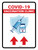 Covid-19 Vaccination Clinic Up Arrow Red Portrait - Wall Sign