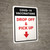 Covid-19 Vaccinations: Drop Off And Pickup Down Arrow Portrait - Wall Sign
