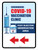 Covid-19 Vaccine Clinic: Post Injection Observation Area Left Arrow Portrait - Wall Sign