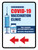 Covid-19 Vaccine Clinic: Pre Booked Appointments Only - Masks Required Left Arrow Portrait - Wall Sign