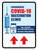 Covid-19 Vaccine Clinic: Pre Booked Appointments Only - Masks Required Up Arrow Portrait - Wall Sign