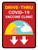 Drive Thru Covid-19 Vaccine Clinic Down Arrow Red Portrait - Wall Sign