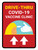 Drive Thru Covid-19 Vaccine Clinic Up Arrow Red Portrait - Wall Sign