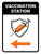 Vaccination Station Left Arrow Portrait - Wall Sign