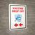 Vaccine Drop Off Left Arrow Red Portrait - Wall Sign