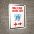 Vaccine Drop Off Right Arrow Red Portrait - Wall Sign
