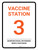 Vaccine Station 3 Portrait - Wall Sign