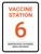 Vaccine Station 6 Portrait - Wall Sign