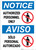 Notice: Authorized Personnel Only With Graphic Bilingual Spanish - Wall Sign