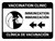 Vaccination Clinic: Immunization Left Arrow Bilingual Spanish Landscape - Wall Sign
