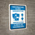 Vaccination Clinic Immunization Up Arrow Bilingual Spanish Blue Portrait - Wall Sign