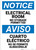 Notice: Electrical Room No Storage Permitted Bilingual Spanish - Wall Sign