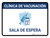 Vaccination Clinic: Waiting Area Blue Spanish Landscape - Wall Sign